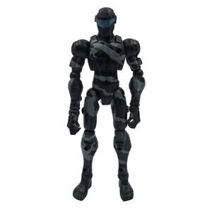 2006 Hasbro Snake Eyes GI JOE G.I. Black and Grey Green Emblem Action Figure 8"